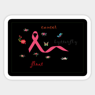 Breast Cancer Ribbon Print Sticker